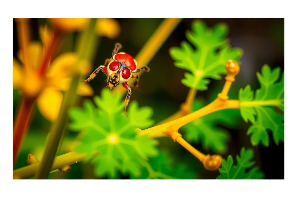Microscopic view of plant cells showing active botanical compounds, vibrant and detailed, representing scientific study of natural ingredients.