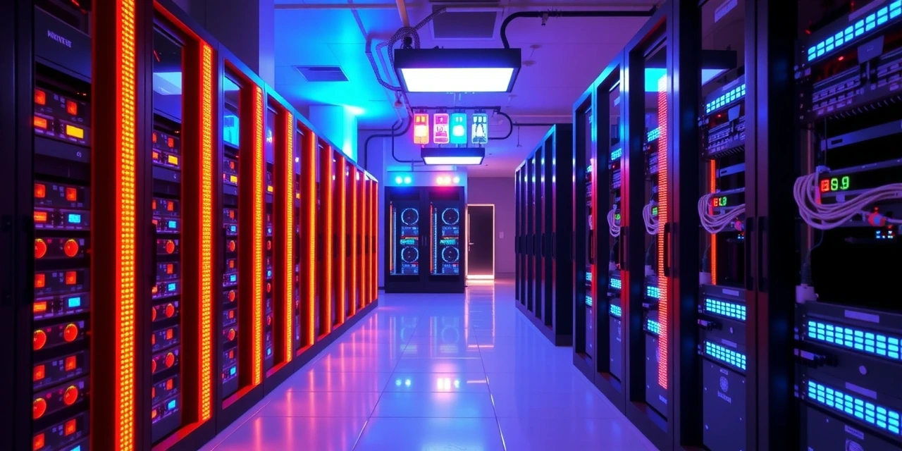 Server racks in a secure data center